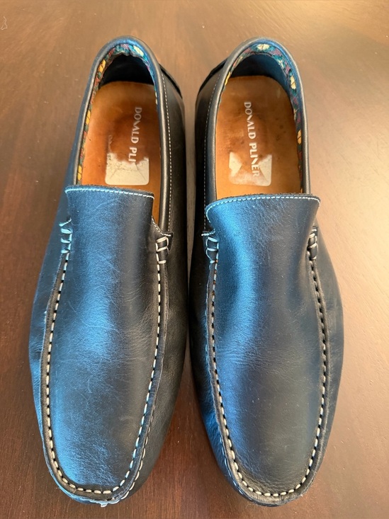 Men\'s Black Leather Slip-On Loafers - Donald J. Pliner size 10M main image 6